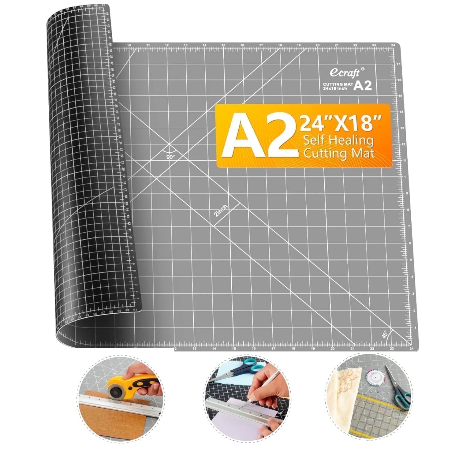 Self Healing Cutting Mat: 18"x24", 5 Ply, A2, for Sewing, Rotary, Quilting Crafts & DIY. Double S... | Walmart (US)