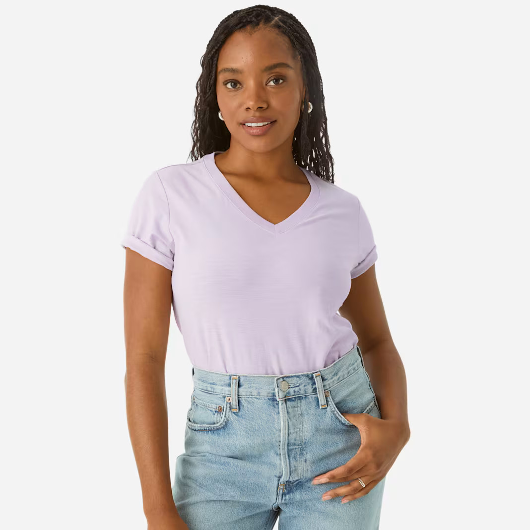 Women's Air Slub V-Neck T-Shirt | Bombas