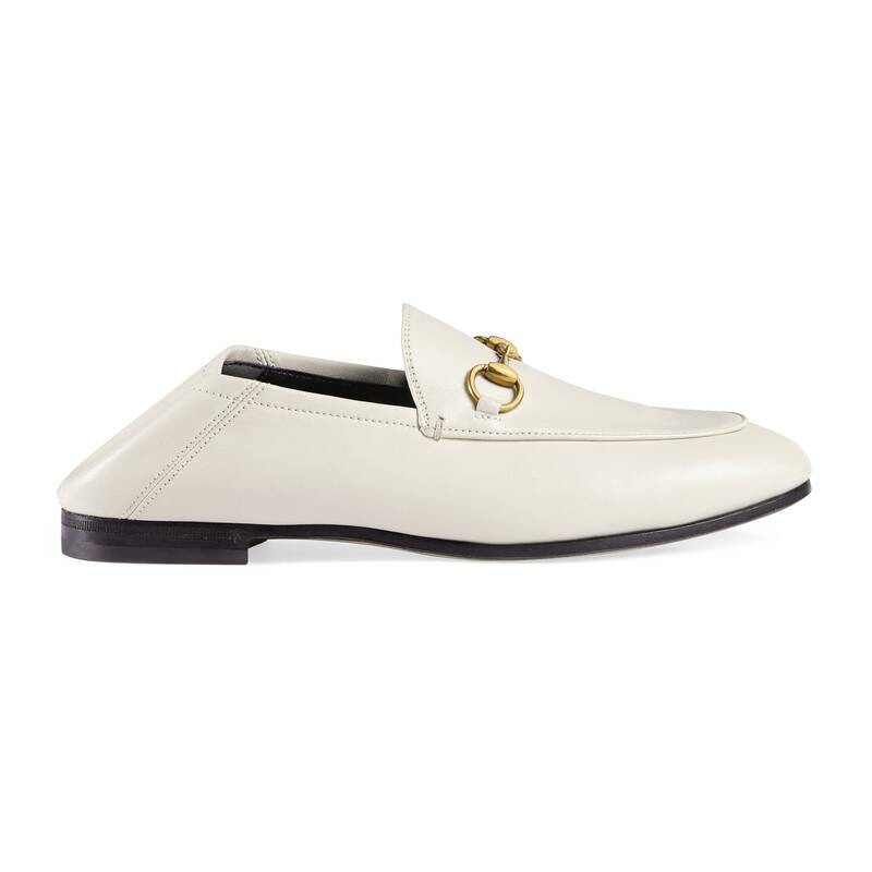 Leather Horsebit loafer white | Gucci (US)