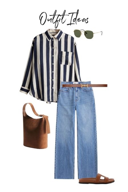 Striped linen shirt outfit with tan accessories- simple and chic for Spring! 


#LTKSeasonal #LTKfindsunder50 #LTKstyletip