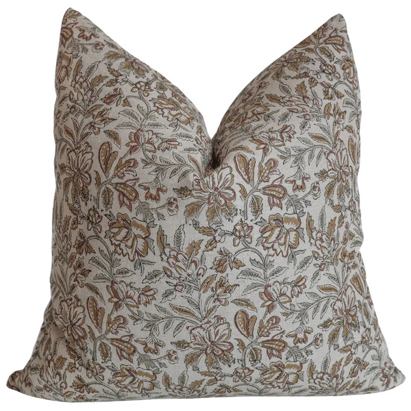 Fall Bloom | Sage Block Print Pillow Cover | Hackner Home (US)