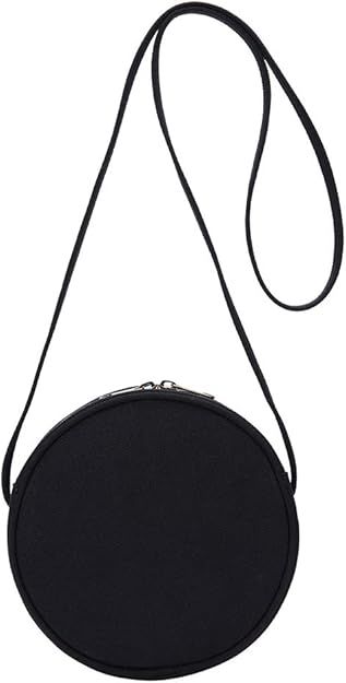 YONBEN Small Canvas Round Crossbody Wallet, Fashion Crossbody Purse Bag | Amazon (US)