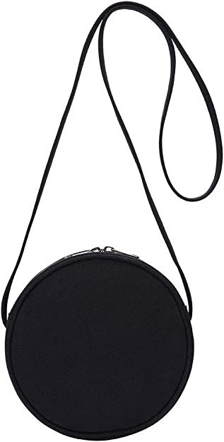 YONBEN Small Canvas Round Crossbody Wallet, Fashion Crossbody Purse Bag | Amazon (US)