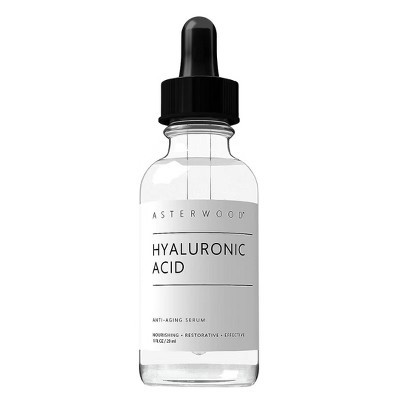 Asterwood Hyaluronic Acid Serum | Youthful Appearance | Fast-Absorbing & Lightweight | Wrinkle Reduction | Your Daily Moisture Magnet - (1 oz) | Target