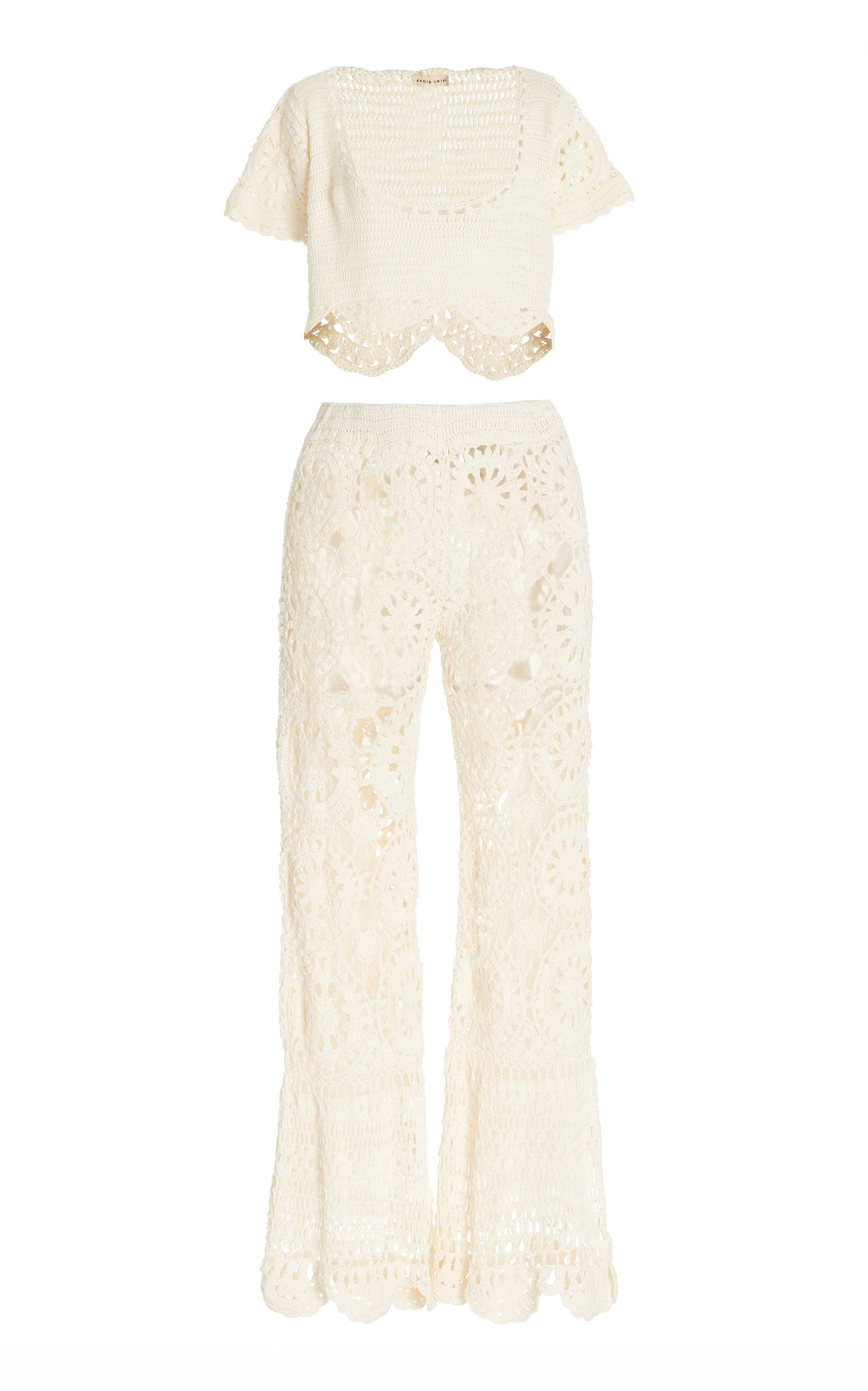 Bunga Crocheted Cotton Pants and Top Set | Moda Operandi (Global)