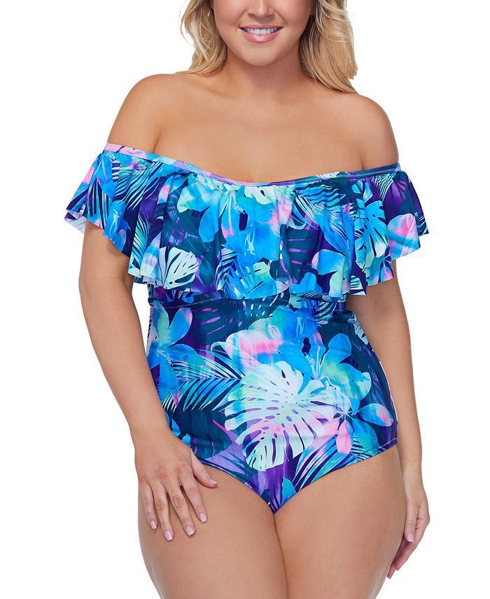 Trendy Plus Size Vieques Tortuga One-Piece Swimsuit | Macys (US)