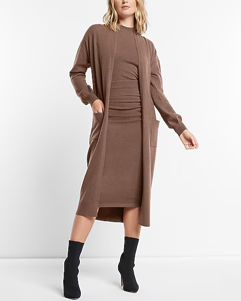 Super High Waisted Supersoft Sweater Wide Leg Pant | Express