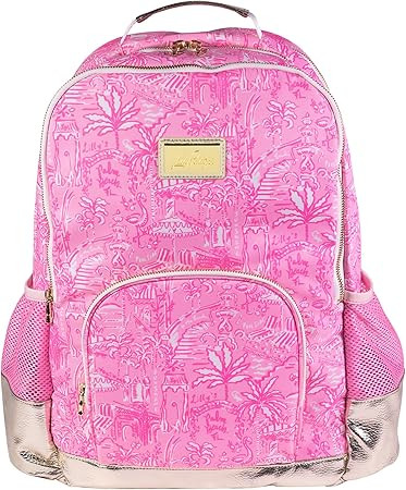 Lilly Pulitzer Large Backpack with Pockets, Adjustable Straps and Top Handle, Large Bookbag for W... | Amazon (US)