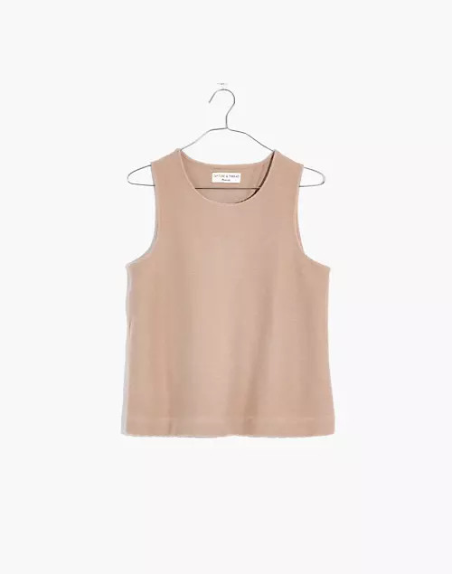 Texture & Thread Split-Back Shell Top | Madewell