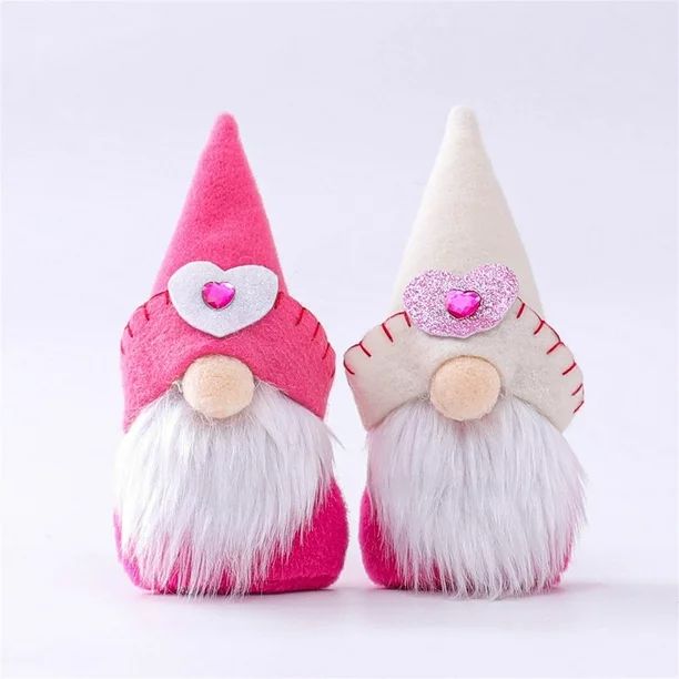 Valentines Day Gnome Plush Decorations, 2Pcs Mr & Mrs Handmade Plush Dolls, Valentine's Present, ... | Walmart (US)