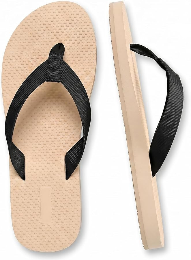 Red Rubber Thong Sandals for Women Beach Flip Flops Casual Comfortable Slip On Flat Sandals Ladie... | Amazon (UK)