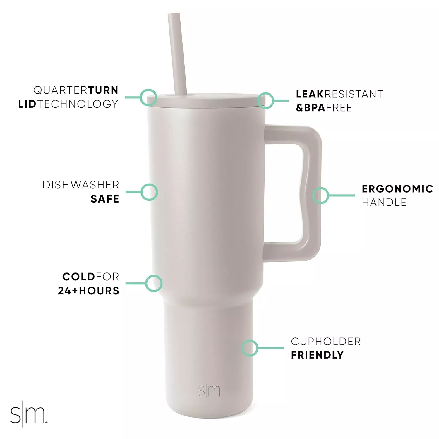 Simple Modern Tumbler With Handle And Straw Lid Insulated - Temu