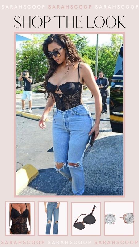 Check out this chic look from Kim Kardashian! This lace bodysuit is perfect to pair with any pair of jeans for a night out! 

#LTKstyletip #LTKFind #LTKU