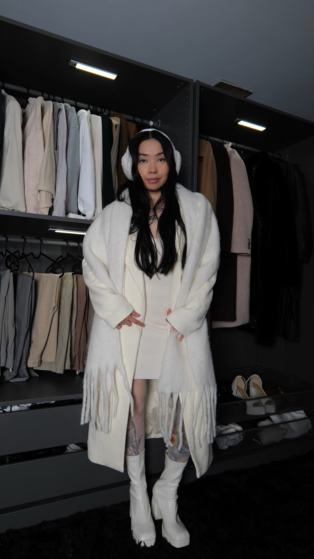 Dress: Dynamite
Jacket: Missguided
Tights: ROMWE
Boots: SHEIN
Ear muffs + scarf: SHEIN

#LTKSaleAlert #LTKFindsUnder50 #LTKStyleTip