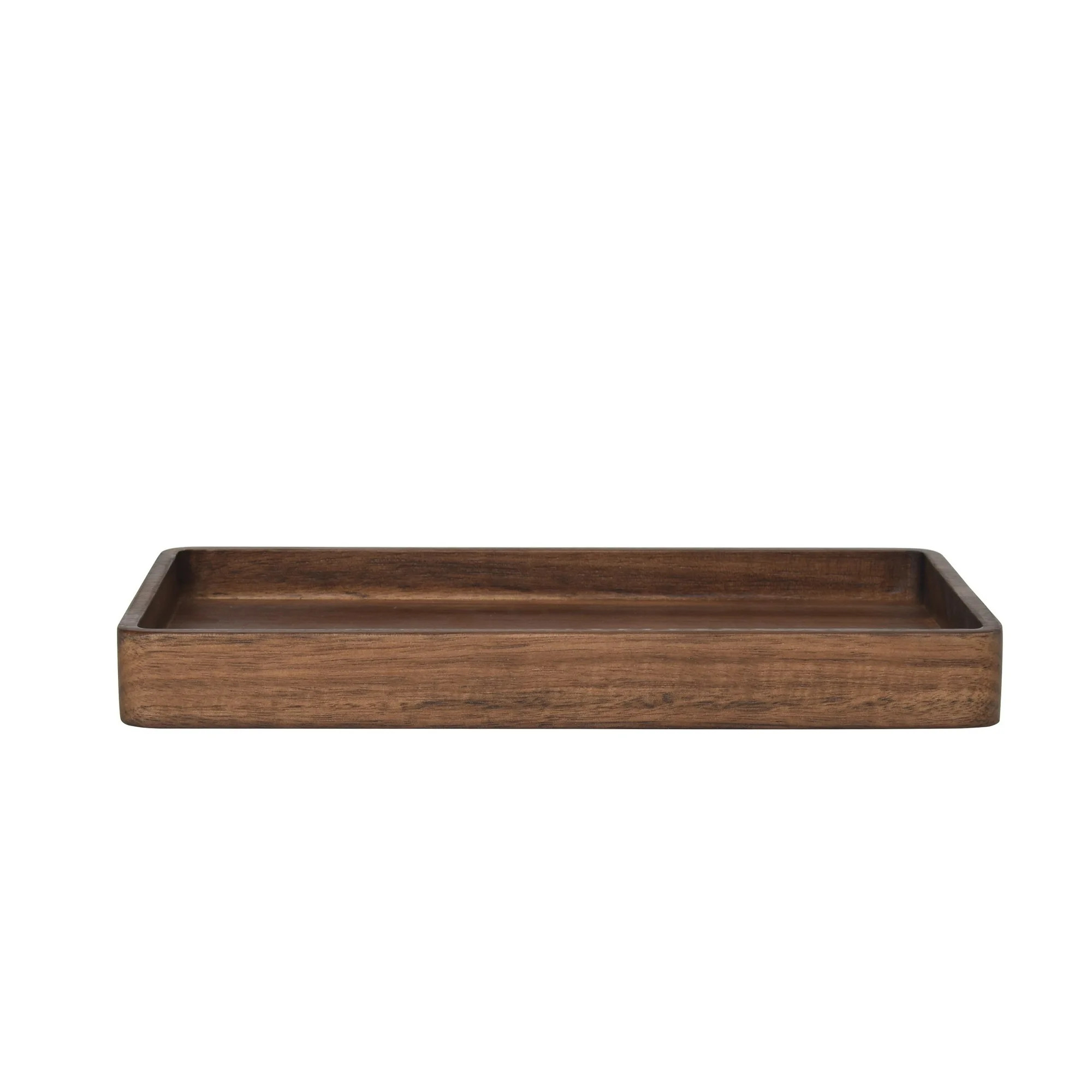 Better Homes & Gardens Acacia Wood Tray Organizer, Walnut | Walmart (US)