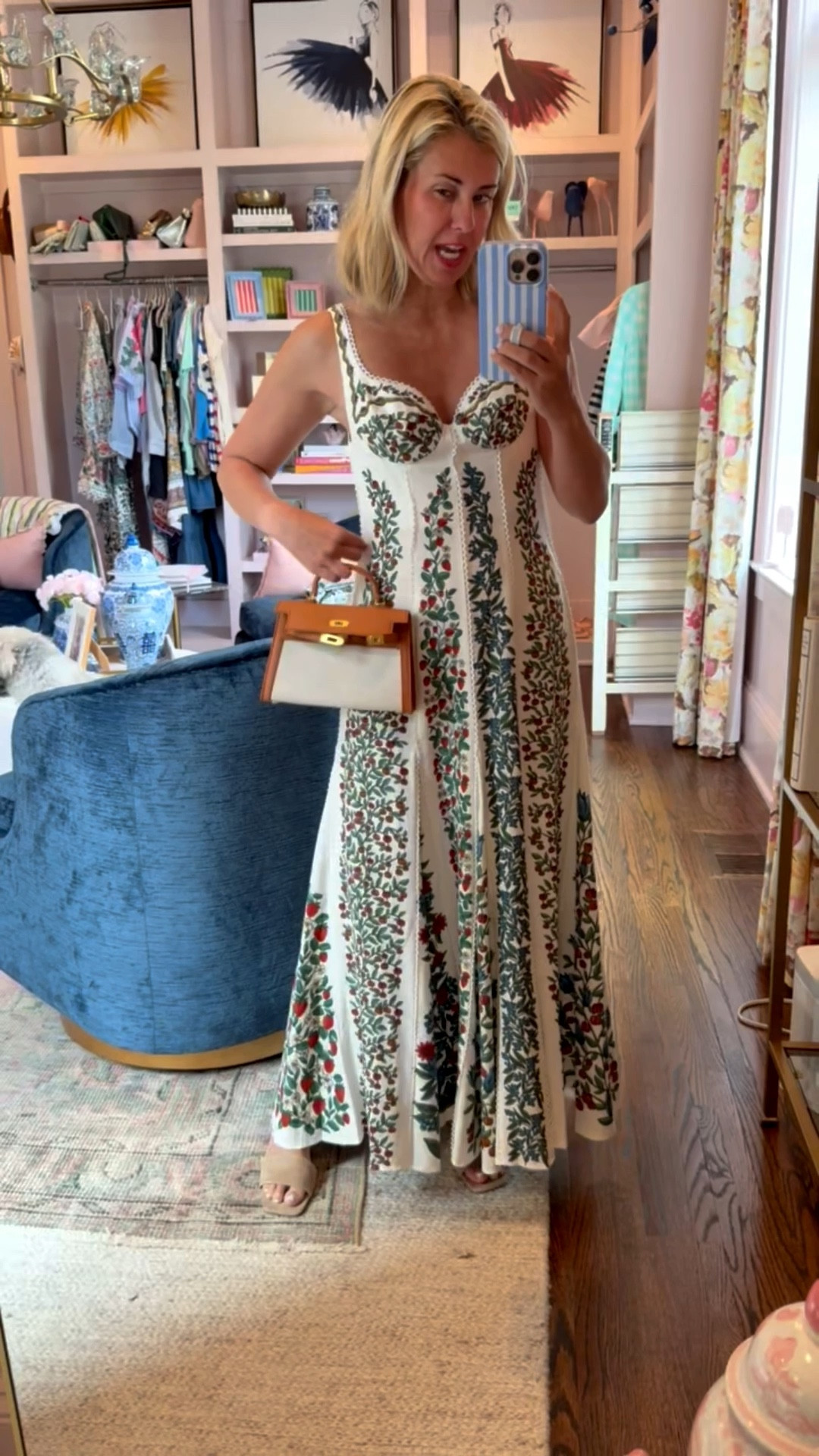 Wow, this is beautiful! Mary Catherine is going to steal this from me so fast! Farm Rio just never disappoints. I’m in small in this one & 8 heel. ￼

#LTKSeasonal #LTKdayinmylife #LTKmomlife