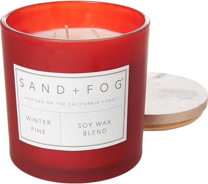 Sand + Fog Winter Pine Scented Candle, Large Triple Wick, 25 oz | Amazon (CA)