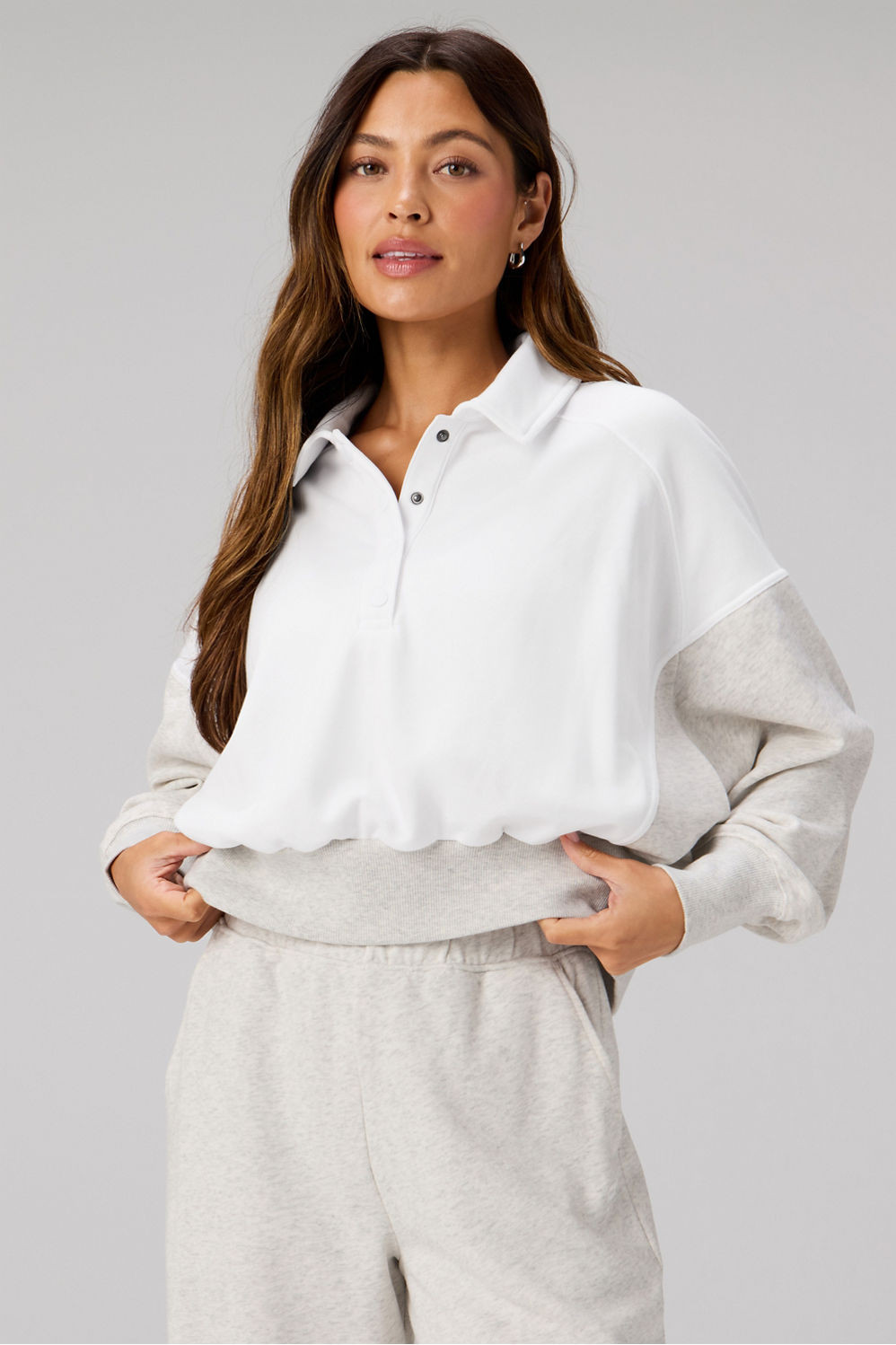 Year Round Terry Snap Front Sweatshirt | Fabletics