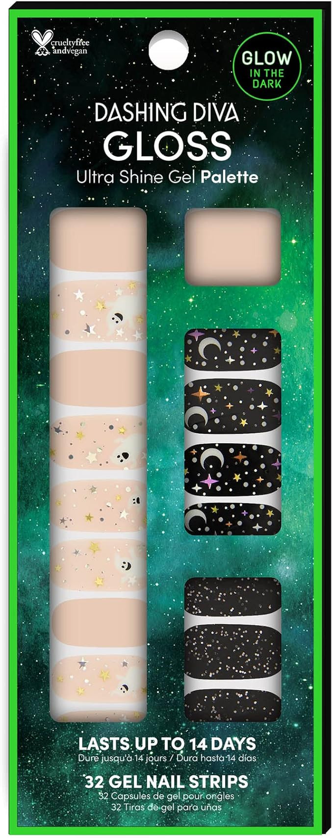 Dashing Diva Gloss Halloween Glow in The Dark Nail Strips - Boo Crew | UV Free, Long Lasting, Cut... | Amazon (US)