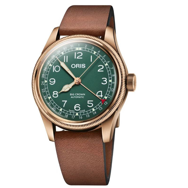 Oris Big Crown Pointer Date 80th Anniversary Edition Watch Green Dial, 40mm | Ben Bridge Jeweler