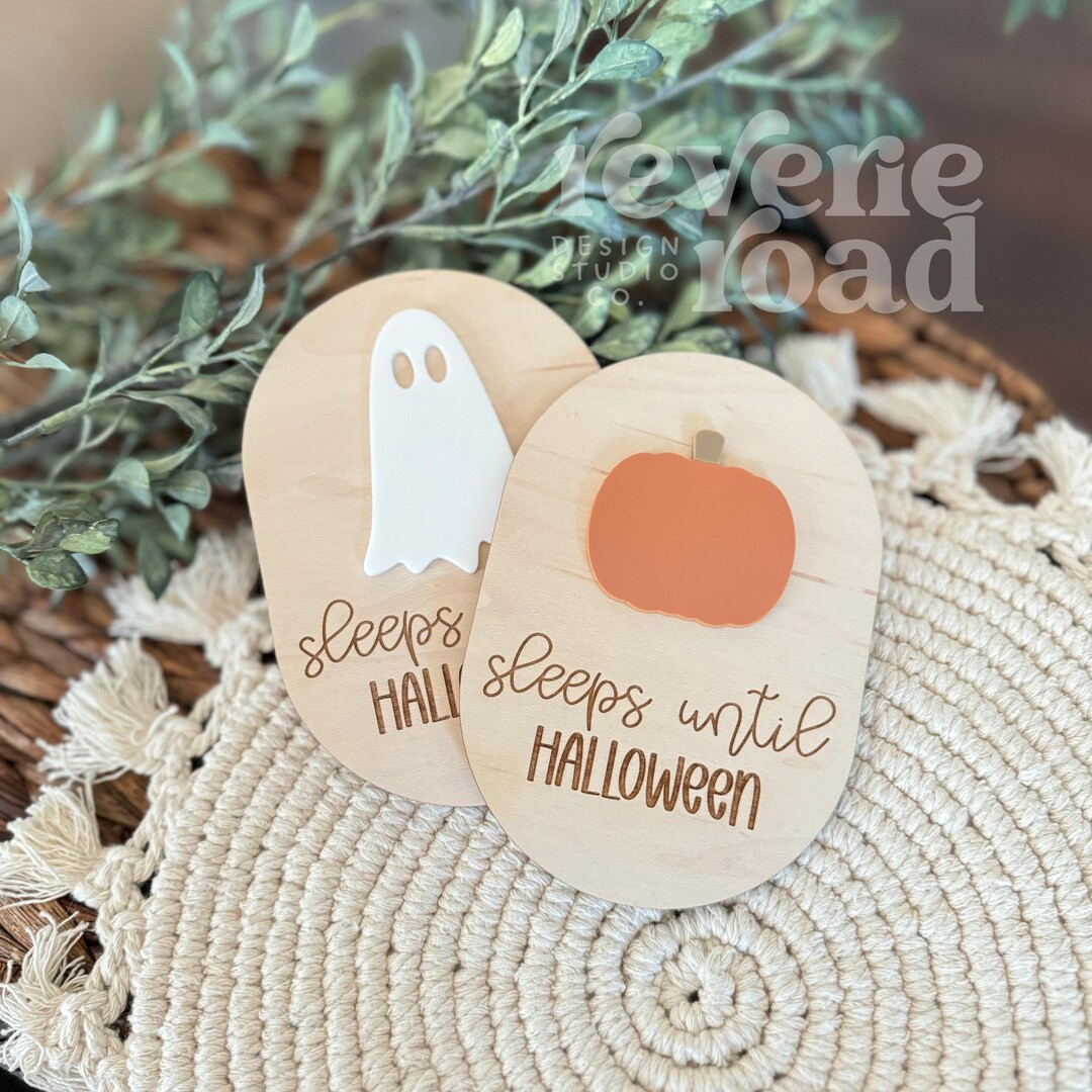 Halloween Countdown Magnet: Maple Wood, Dry Erase, Spooky Decor - Etsy | Etsy (US)
