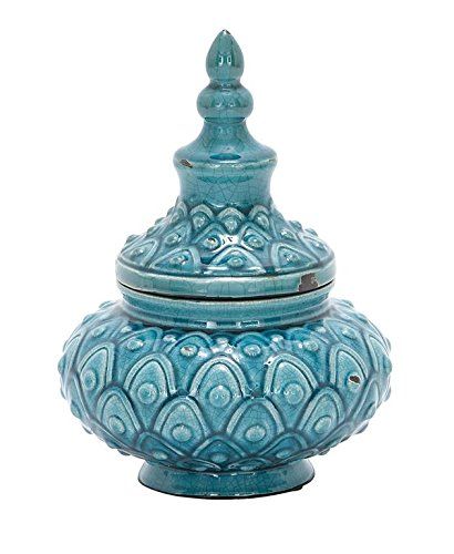 Turquoise Ceramic Lidded Jar | Amazon (US)