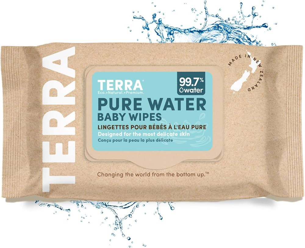 Terra Bamboo Baby Wipes: Pure Water Wipes, 99.7% Pure New Zealand Water, 100% Biodegradable Bambo... | Amazon (US)