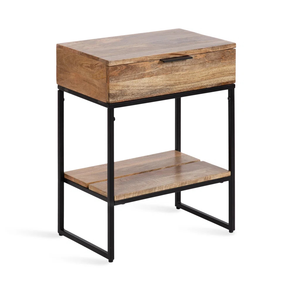 17 Stories Demya Solid Wood Top End Table with Storage & Reviews | Wayfair | Wayfair North America
