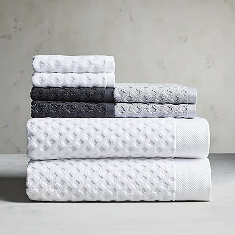 Better Homes & Gardens Signature Soft Textured 8 Piece Towel Set, Arctic White | Walmart (US)