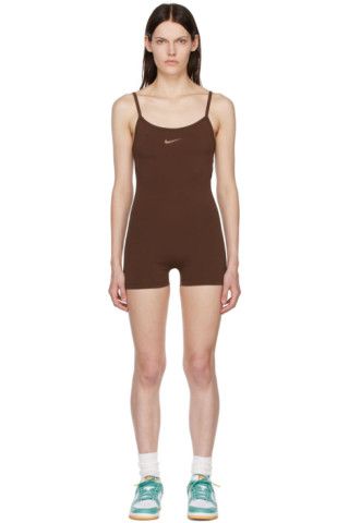 Brown Cotton Jumpsuit | SSENSE