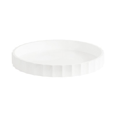 Kate and Laurel Lissi Round Tray, 16x16, White | Target