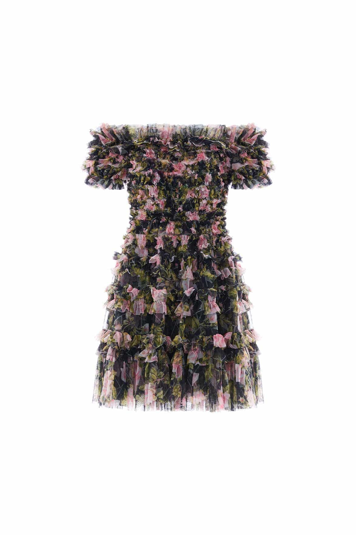 English Rose Lisette Off Shoulder Micro Mini Dress | Needle & Thread