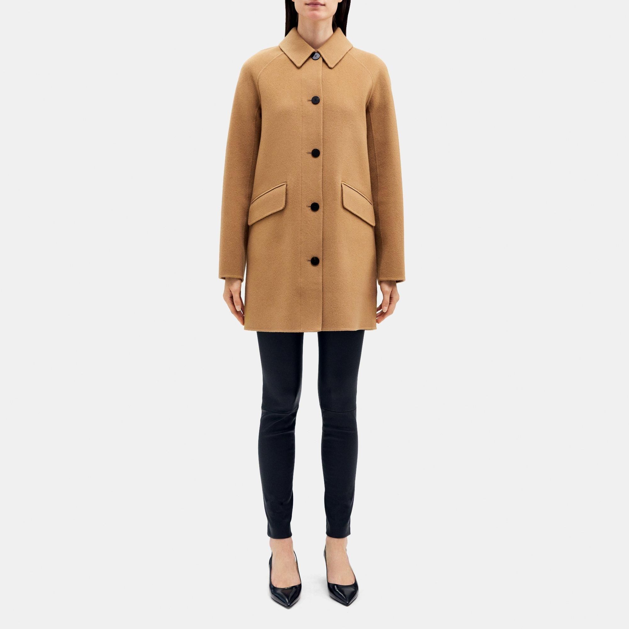 Caban Coat in Double-Face Wool-Cashmere | Theory Outlet