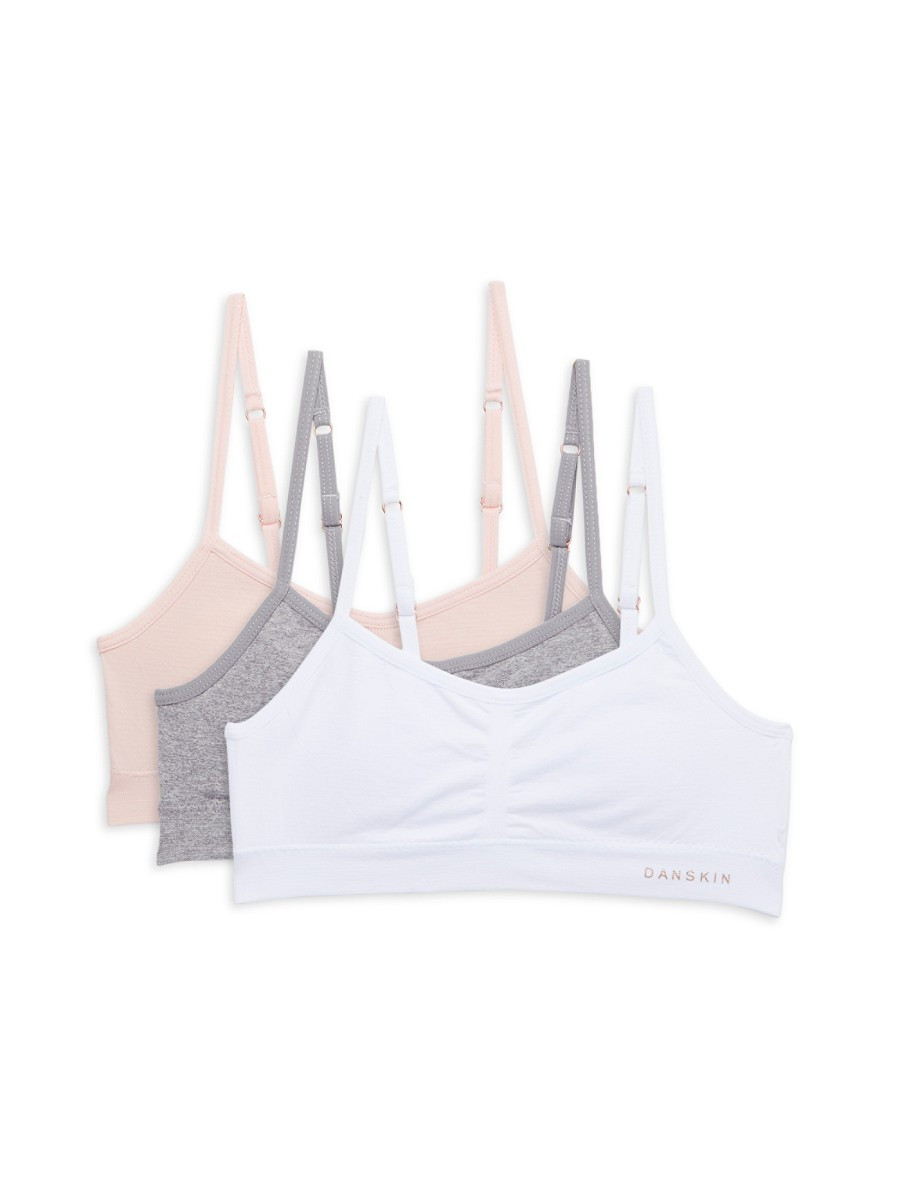 Danskin Girl's 3-Pack Bralettes - Heather Grey - Size L (14-16) | Saks Fifth Avenue OFF 5TH