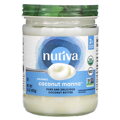 Nutiva, Organic Coconut Manna, Pure and Delicious Coconut Butter, 15 oz (425 g) | iHerb