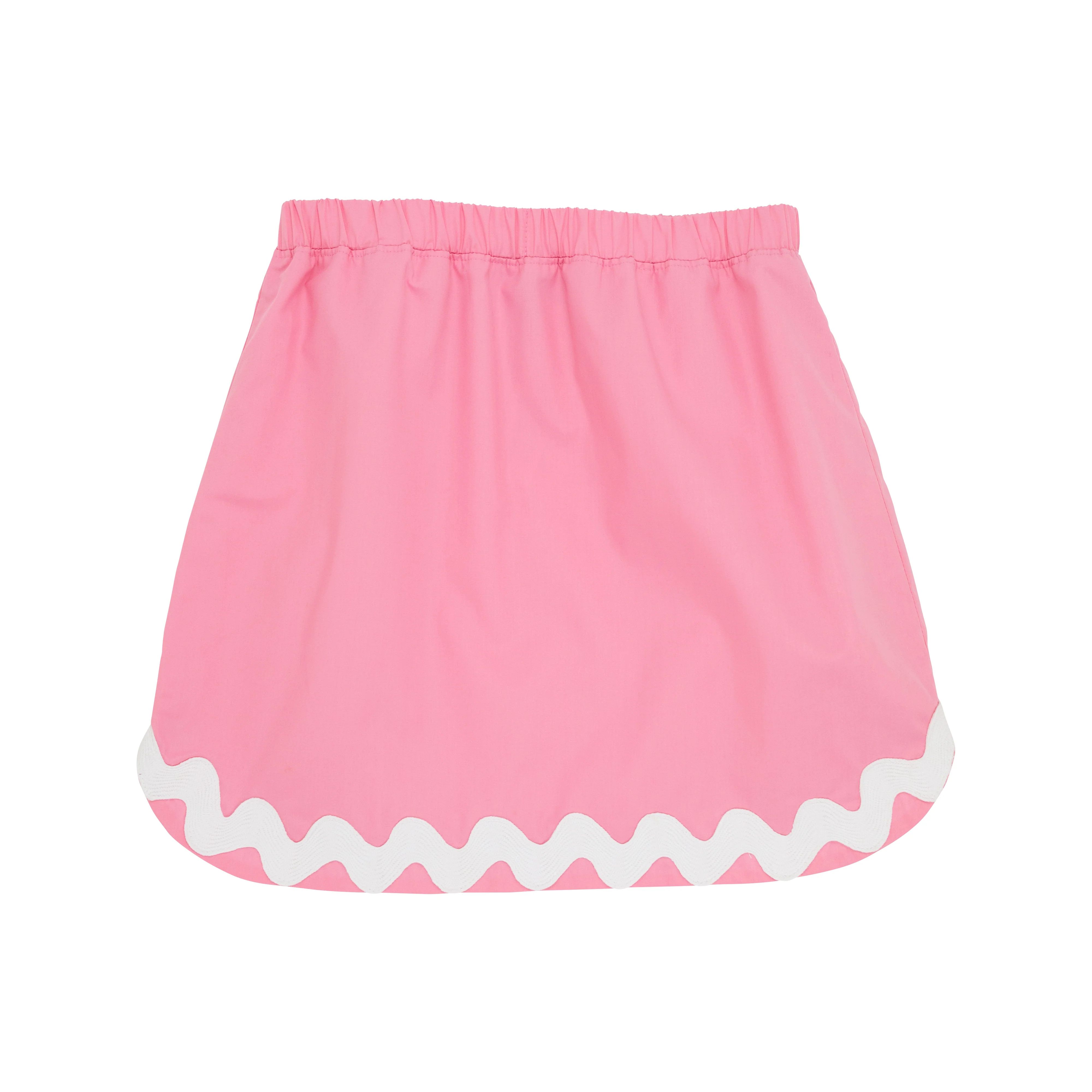 Susanne Skirt - Hamptons Hot Pink with Worth Avenue White Ric Rac | The Beaufort Bonnet Company