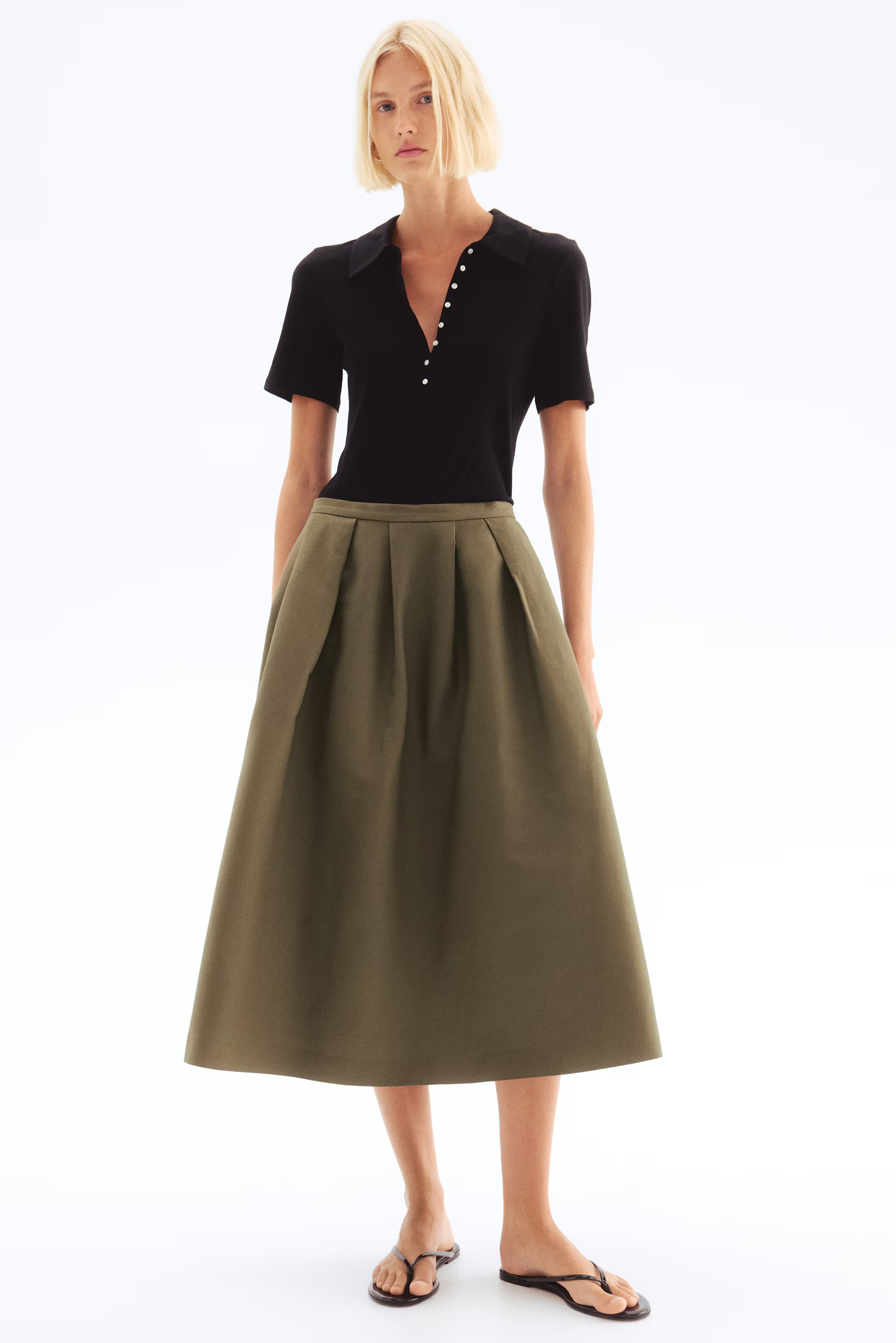 A-line midi skirt | H&M (UK, MY, IN, SG, PH, TW, HK)