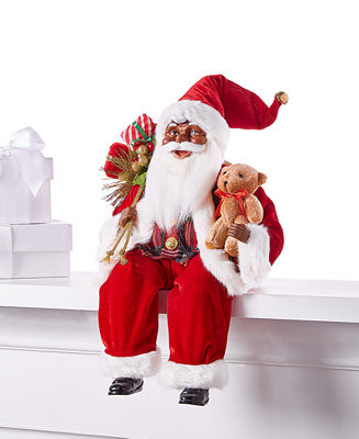 Holiday Lane Sitting Santa in Red Outfit, Exclusively at Macy’s - Macy's | Macy's