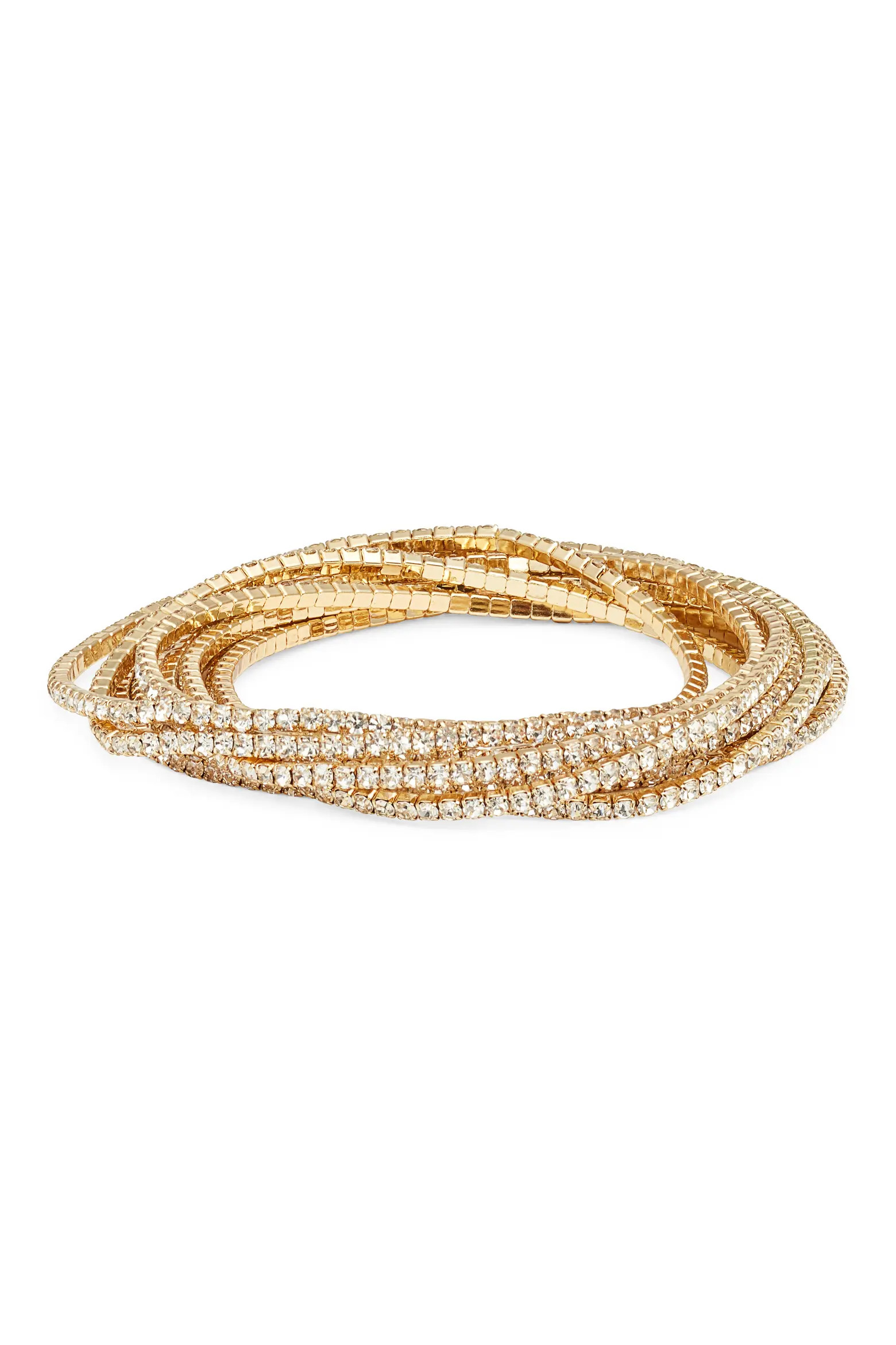 Set of 10 Crystal Stretch Bracelets (Women) | Nordstrom | Nordstrom
