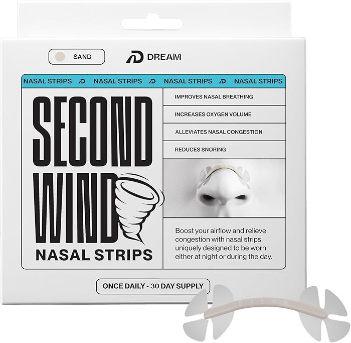 Dream Recovery Second Wind Nasal Strips - Nose Strips for Breathing, Sleep and Athletic Performan... | Amazon (US)