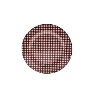 10.5" Chocolate Gingham Ceramic Dinner Plate by Ashland® | Michaels Stores