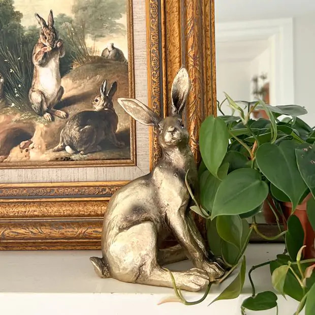 Sitting Bunny Statue | Antique Farm House