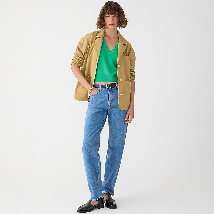 Slouchy-straight dad jean in Foliage wash | J. Crew US