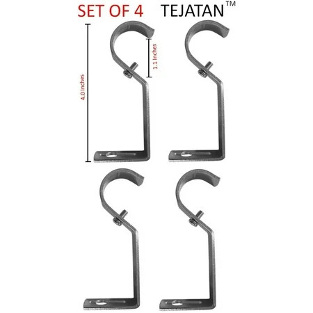TEJATAN - Curtain Bracket (Set of 4 Silver) | Walmart (US)