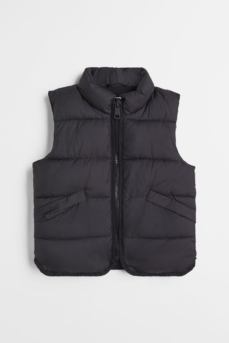 H & M - Water-repellent Puffer Vest - Black | H&M (US + CA)