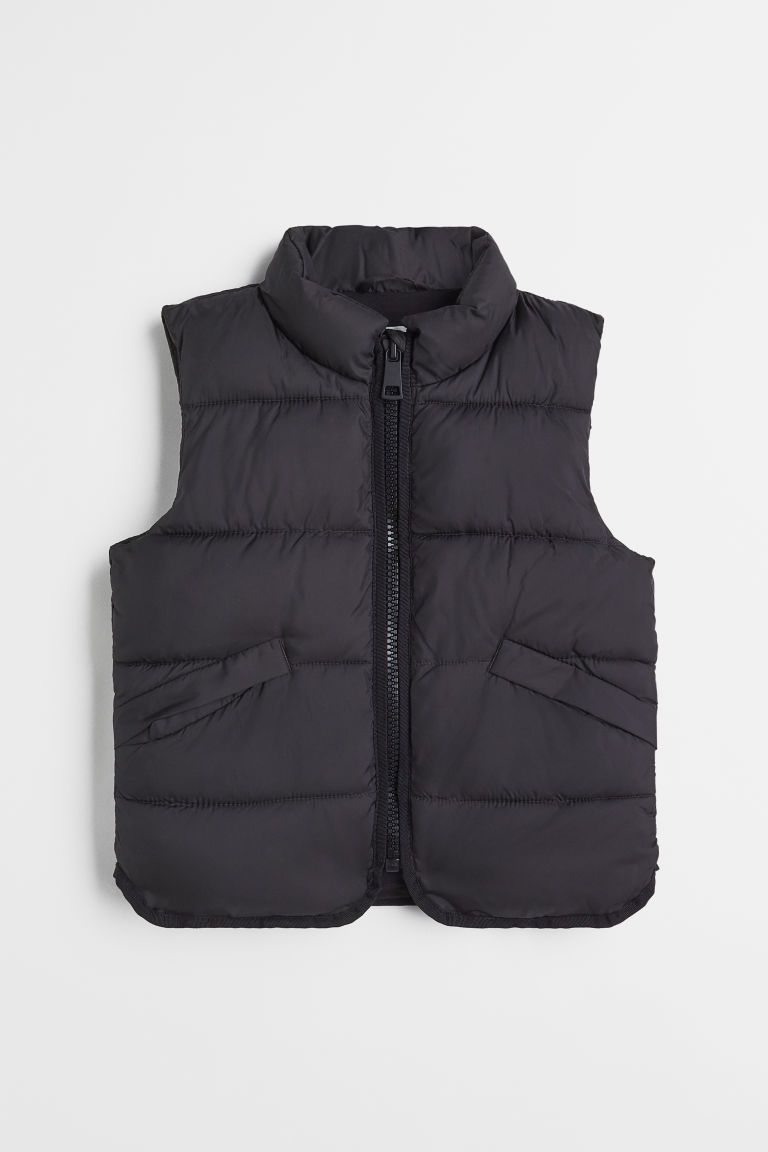H & M - Water-repellent Puffer Vest - Black | H&M (US + CA)