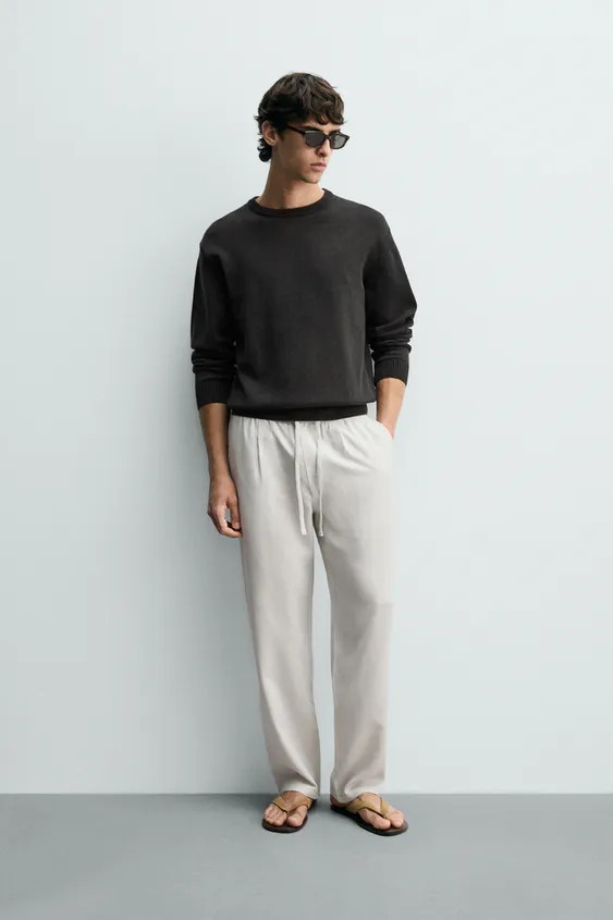 REGULAR FIT 100% LYOCELL TROUSERS | Zara UK