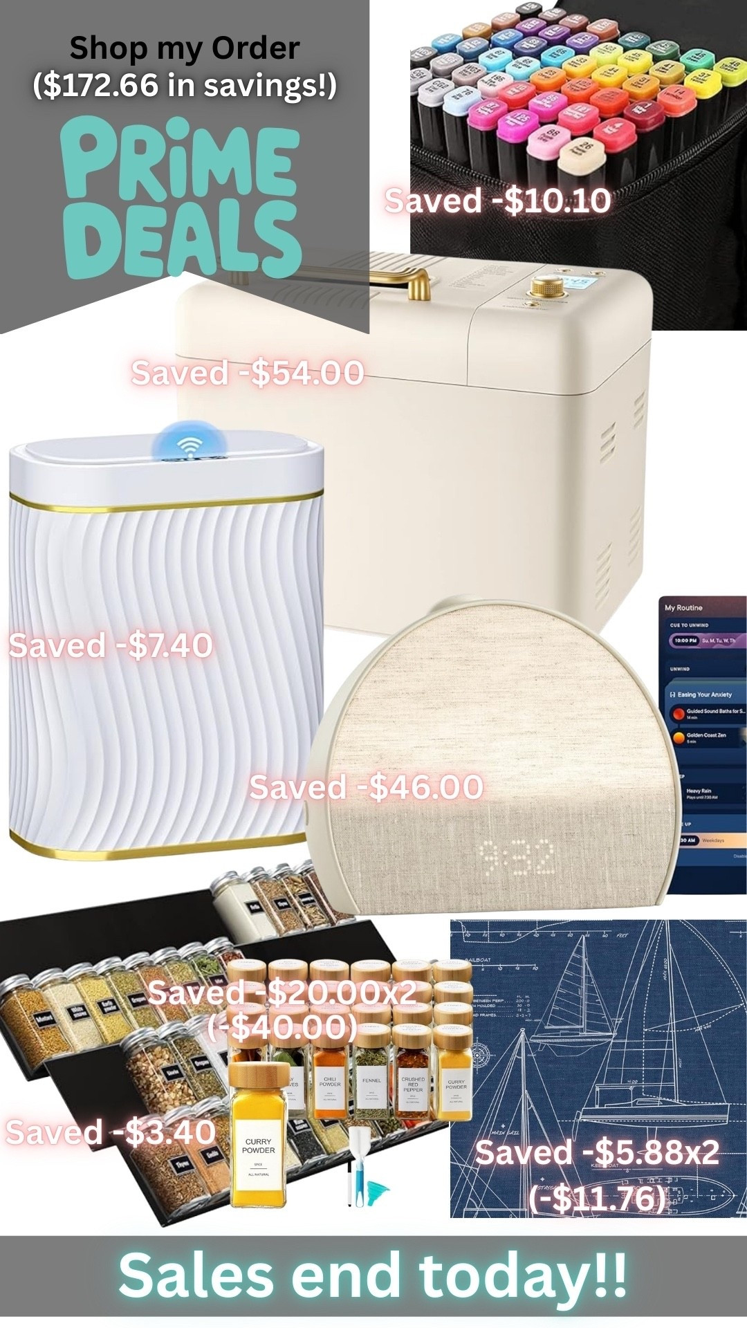 🏃‍♀️Hurry Prime Day sale ends today!! 
I saved $170+ on some items I’ve had in my cart for a while now - here’s my finds! 🖤