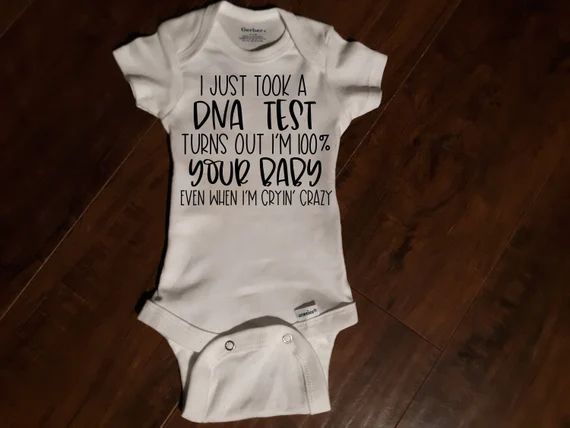 I Just Took A DNA Test | Gerber® Onesie® NB-9mo | T-Shirt 2T-4T | Lizzo Parody | Baby Shower Gi... | Etsy (US)