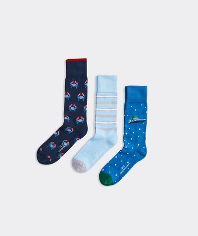 Holiday Sportfisher 3-Pack Socks | vineyard vines